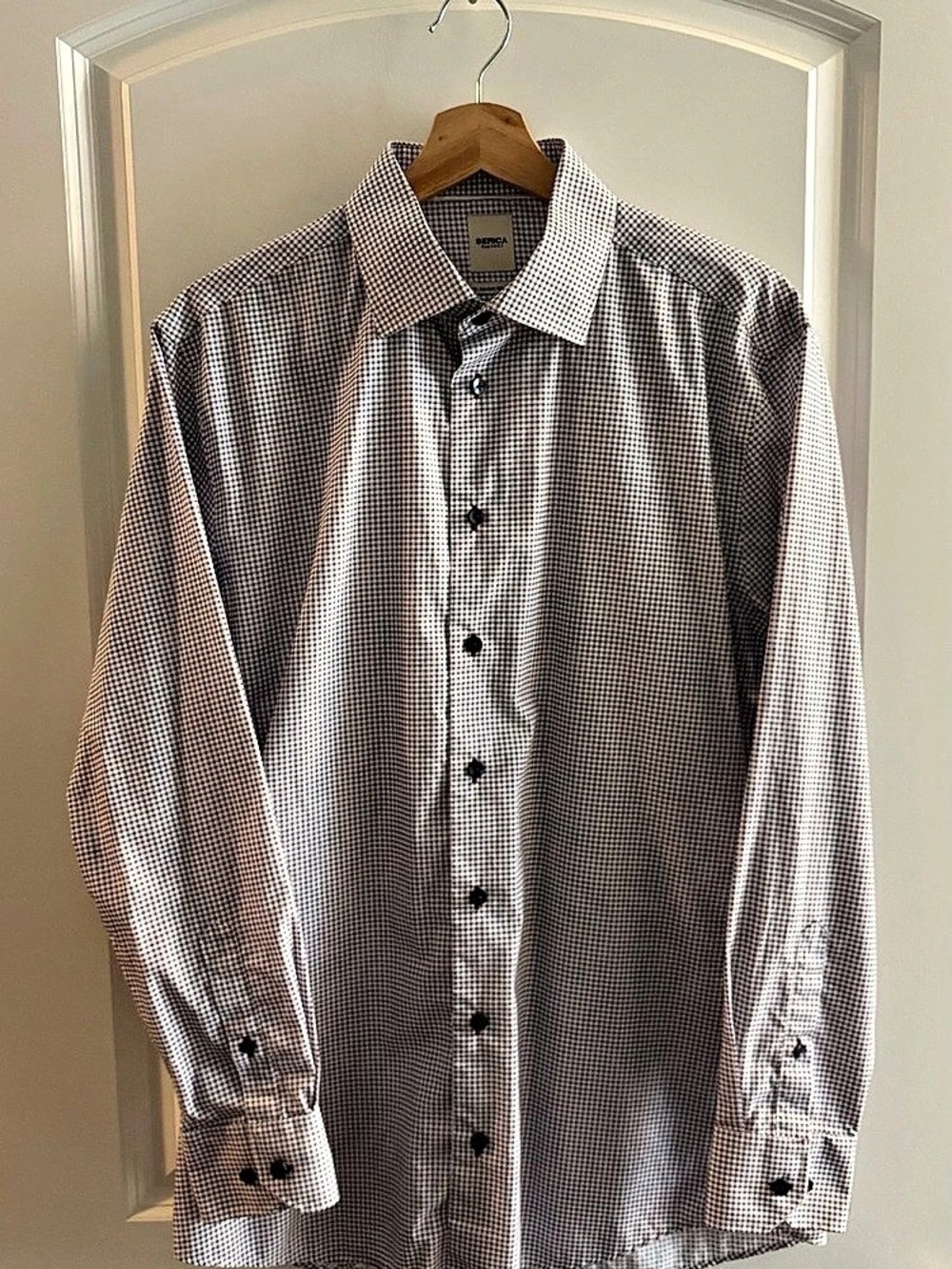 Serica Classics Checkered Button Down Size 15 1/2 R